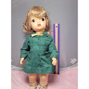 VTG. Terri Lee Rare Blonde Hair Doll Tagged Girl Scout Outfit